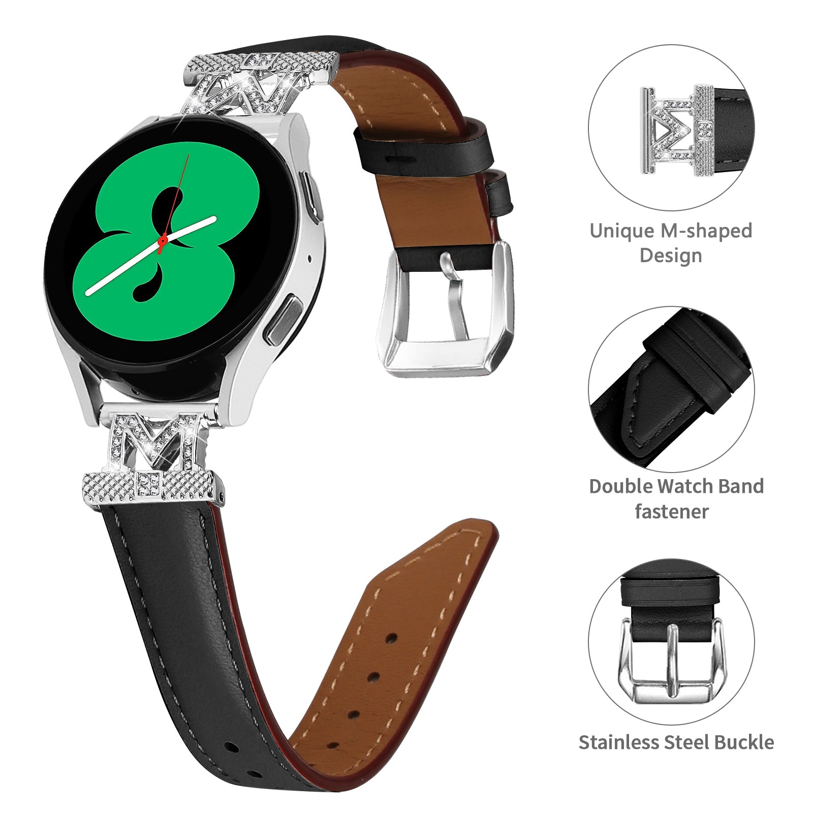 20mm M-Shape Connector Watch Strap for Huami Amazfit Cheetah Pro Replacement Watch Band with Silver Buckle 20mm M-Shape Connector Watch Strap for Huami Amazfit Cheetah Pro Replacement Watch Band with Silver Buckle